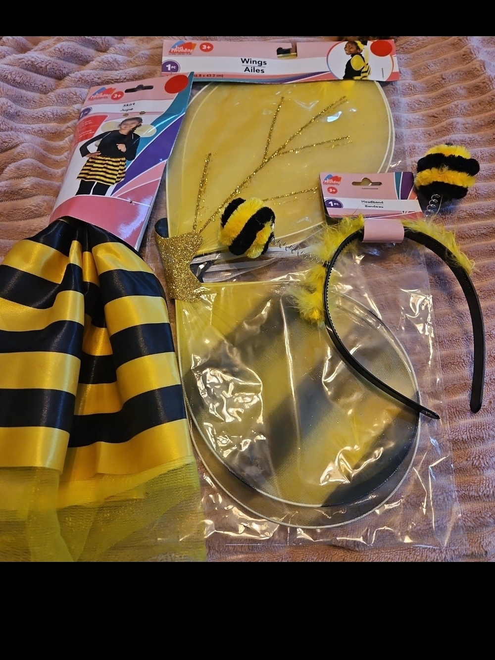 Kids Yellow & Black Bumblebee Costume Accessories Set